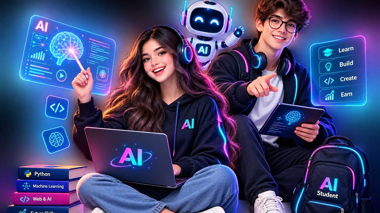 Teenagers producing songs, books and films with AI tools